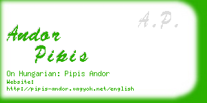 andor pipis business card